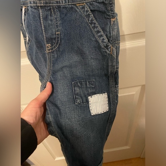 Osh Kosh Denim overalls with patches and spell out - Picture 5 of 10